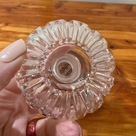 Marquis by Waterford Crystal Cut Clear Perfume Bottle w/ Fan Stopper - Picture 6 of 6